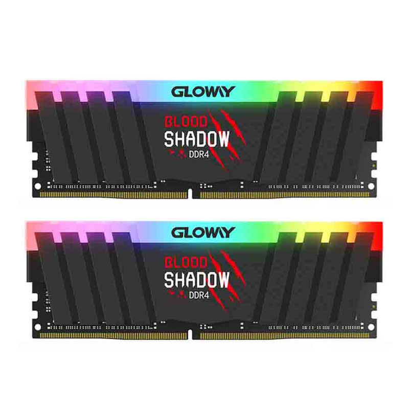 تصویر رم دسکتاپ DDR4 دو کاناله 3200 مگاهرتز CL16 گلووی مدل Blood Shadow ظرفیت 16گیگابایت