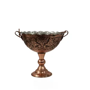 شکلات خوری قلمزنی مسی مدل گل مرغ