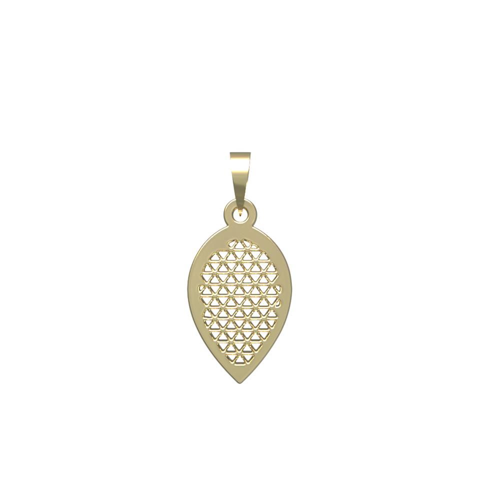 آویز گردنبند طلا 18 عیار زنانه مدوپد مدل هندسی کد PA1-13775 -  - 2