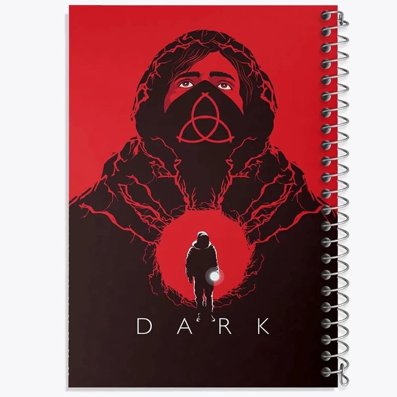 دفتر نقاشی 50 برگ خندالو مدل سریال دارک Dark کد 10179