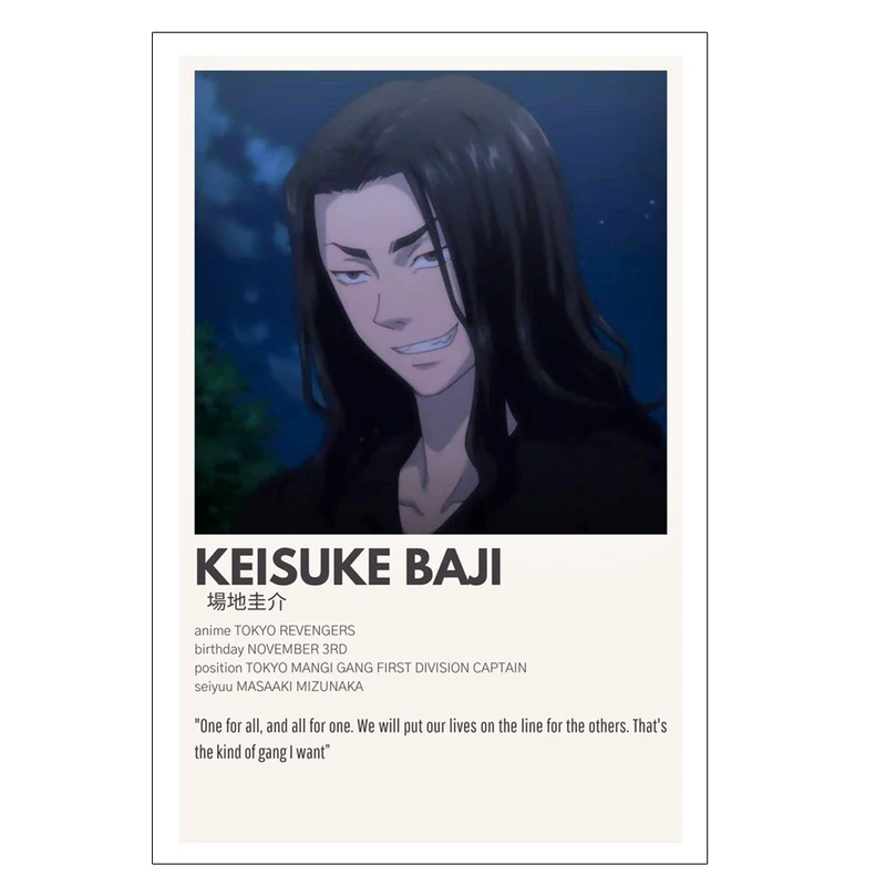 پوستر مدل توکیو ریونجرز Tokyo revengers طرح باجی Baji کد 407