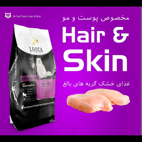 غذای خشک گربه لوکا مدل Haire And Skin وزن 2 کیلوگرم