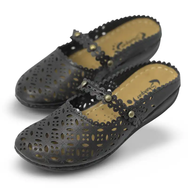 صندل زنانه شهپر مدل ROYA کد 105 رنگ مشکی