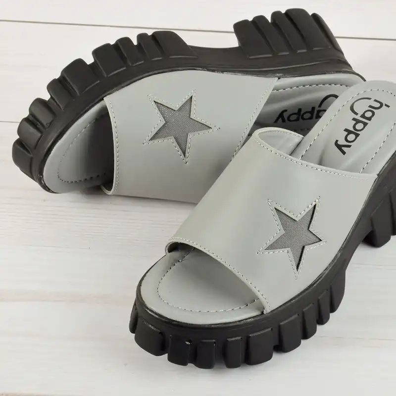 صندل زنانه مدل Happy Star کد GRY.2916