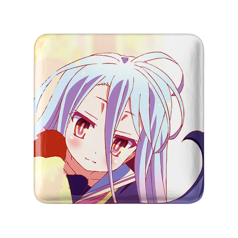 مگنت خندالو طرح شیرو و استفانی انیمه نو گیم نو لایف مدل مربعی کد 32440