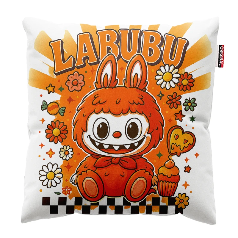 کوسن پاد آفرین مدل عروسک لبوبو کد PK301748 سایز 30*30 سانتی متر