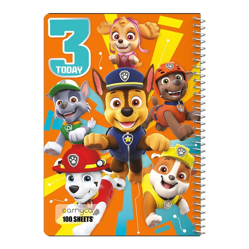 دفتر مشق 100 برگ سیمی کارنیکا طرح سگ های نگهبان paw patrol کد 26101