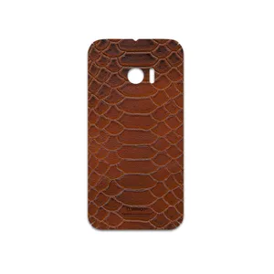 MAHOOT Brown-Snake-Leather Cover Sticker for HTC 10