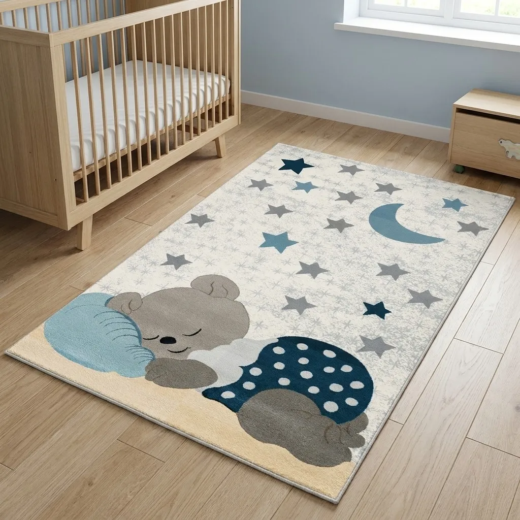 فرش ماشینی ساوین طرح اتاق کودک کد 4035