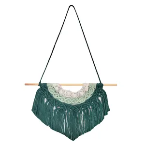 آویز بافتنی مدل مکرومه  MacHang457