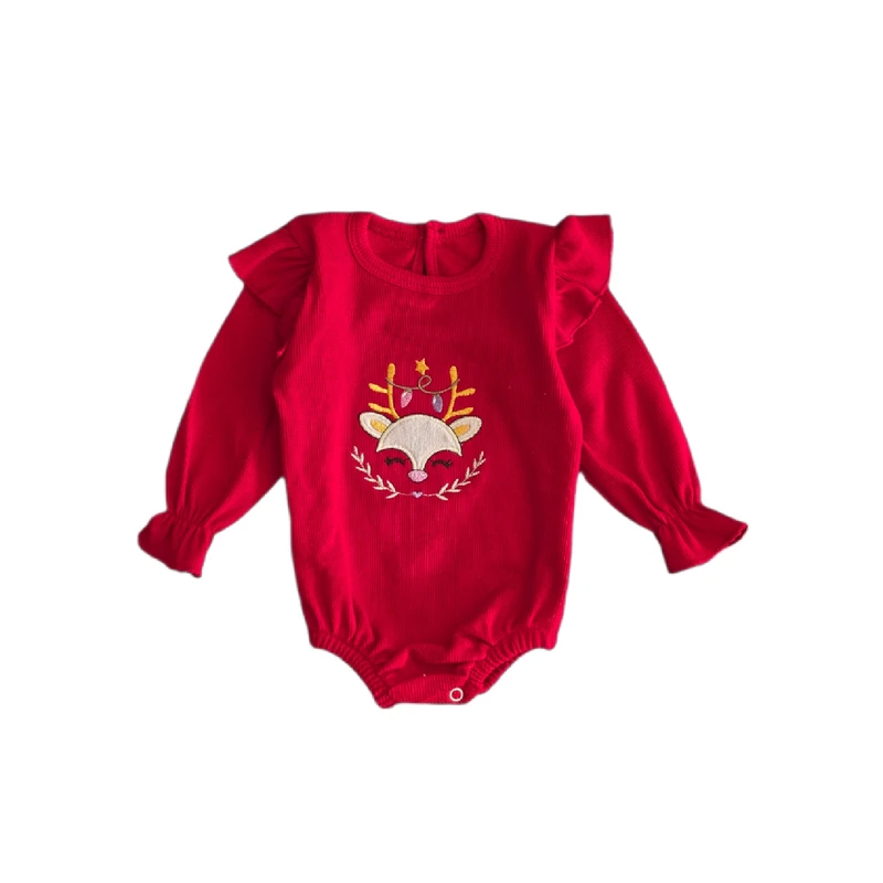 بادی آستین بلند نوزادی مدل گوزن 