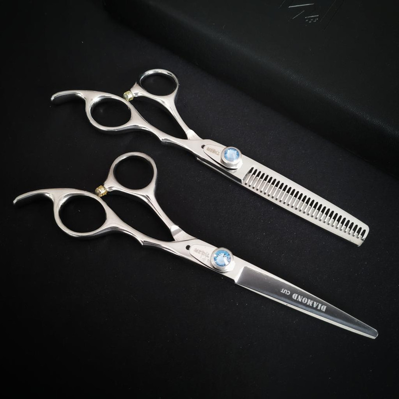 قیچی آرایشگری تایگر مدل Diamond بسته 2 عددی