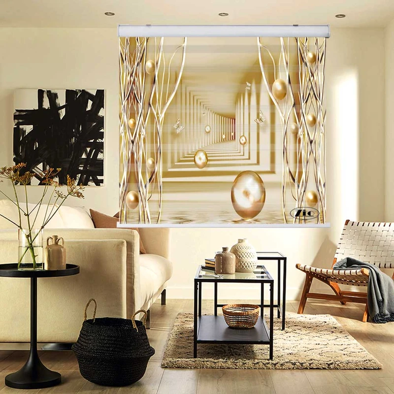 پرده زبرا زیو کد  3D1147 سایز 150x150 سانتی متر