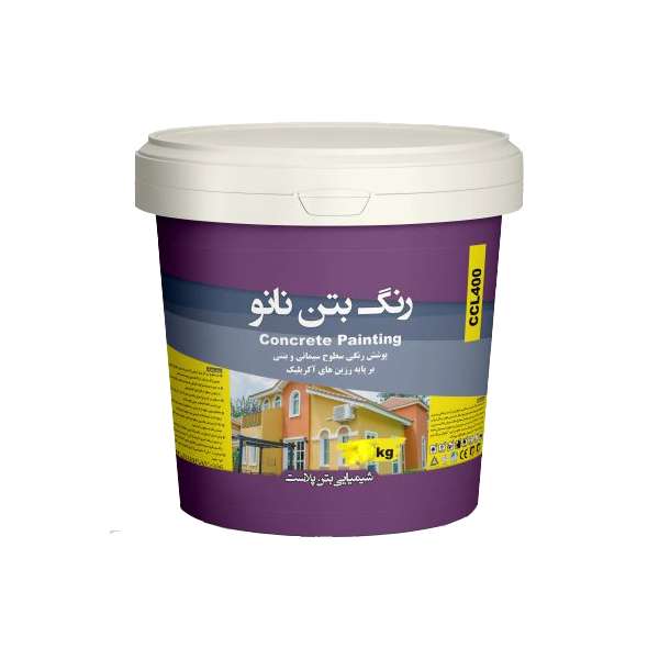 رنگ بتن نانو سفید بتن پلاست مدل CCL4 وزن چهار کیلوگرم
