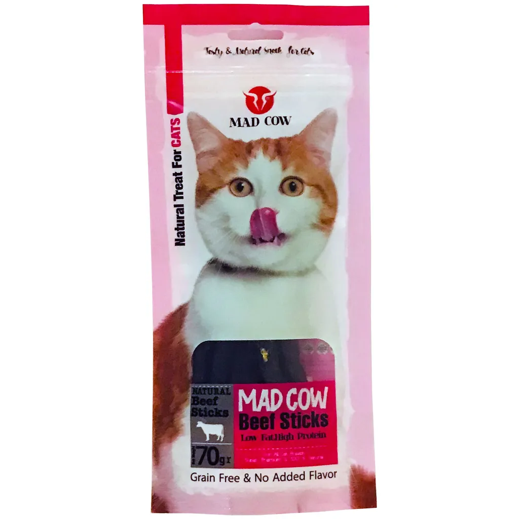 تشویقی گربه مدکاو مدل Beef Sticks کد TC1800 وزن 70 گرم