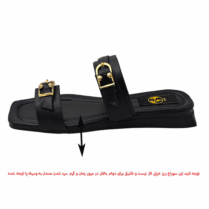 صندل زنانه سیی مدل دو بند یونانی رومی کد 2167