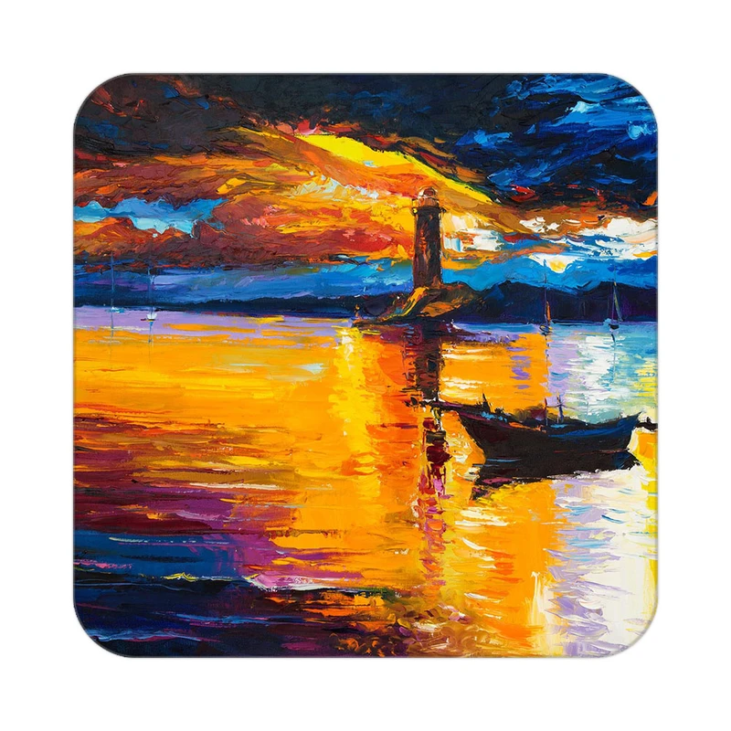 زیر لیوانی کاکتی طرح نقاشی رنگ روغن مدل mg10576