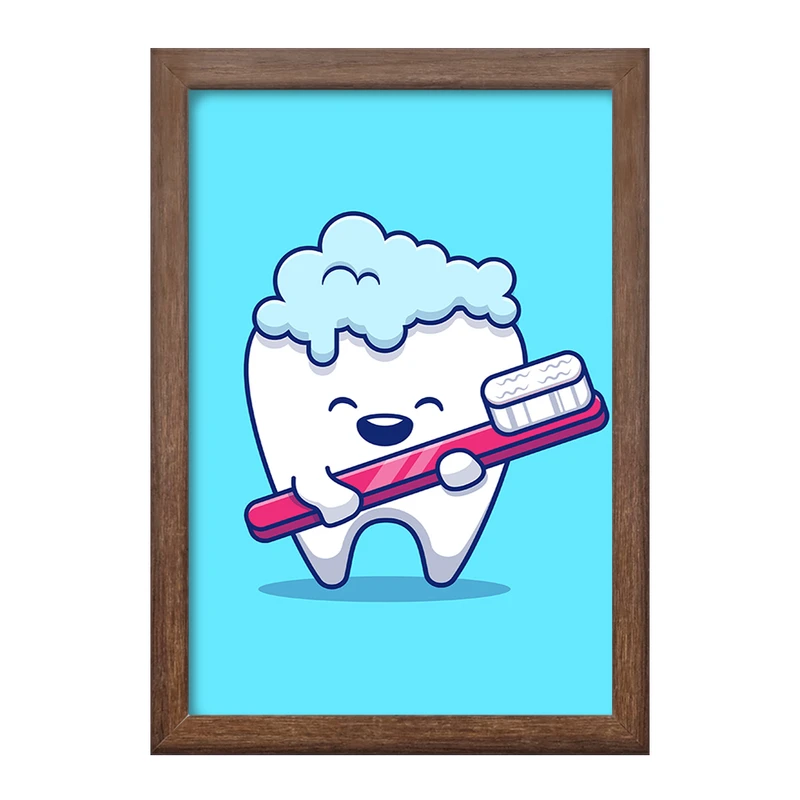 تابلو خندالو طرح دندان و دندان پزشکی کودکانه کد 36754