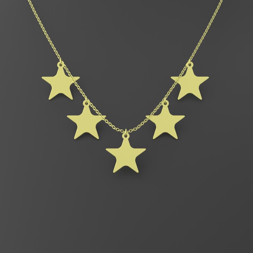 گردنبند طلا 18 عیار زنانه مدوپد مدل ستاره کد RNA15408 - - 4