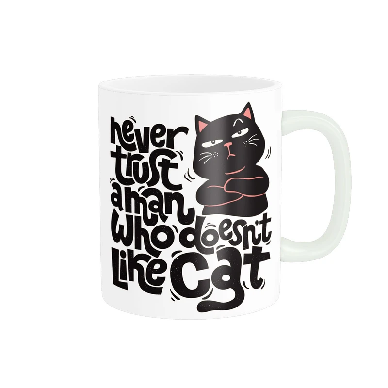 ماگ پاد آفرین مدل گربه بامزه فانتزی کیوت کد 2306