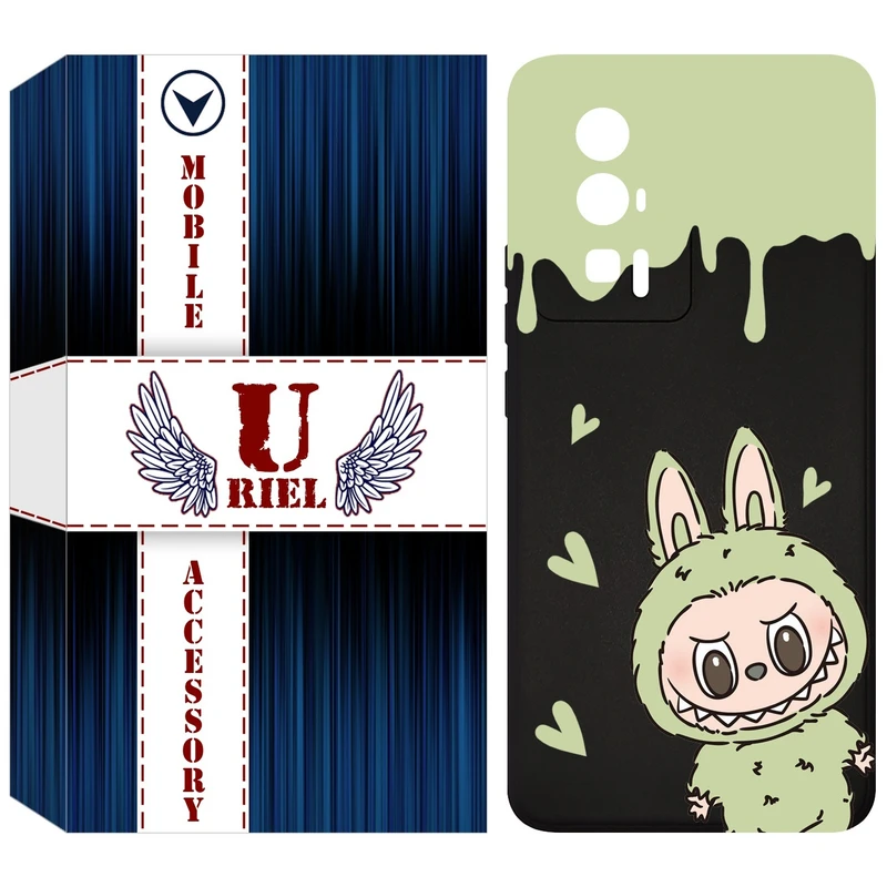 کاور یوریل قاب مدل KSH کد 132 طرح عروسک لبوبو مناسب برای گوشی موبایل شیائومی Poco F5 Pro / Redmi K60 / K60 Pro