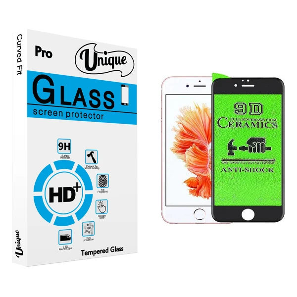 محافظ صفحه نمایش 9D يونيک مدل +Clear مناسب برای گوشی موبایل اپل iphone 6 / 6s