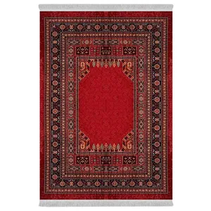 فرش پارچه‌ای دفه مدل فرشینه هازان مخمل طرح فانتزی کد 3387