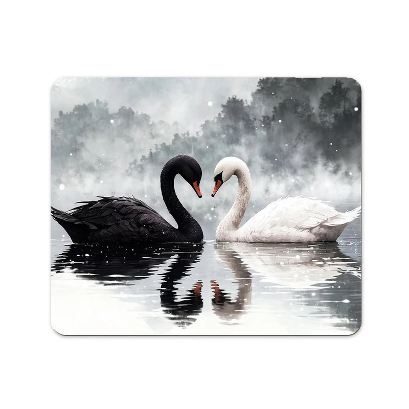 ماوس پد پاد آفرین مدل قوهای زیبای عاشق کد 142 سایز 24*19 سانتی متر