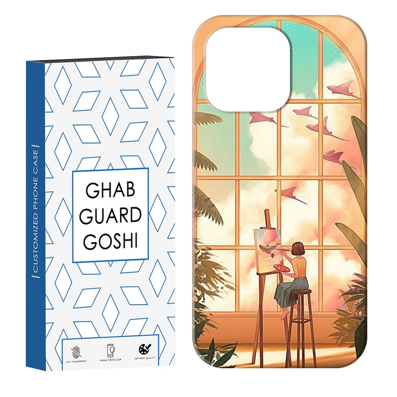 کاور قاب گارد گوشی طرح دختر نقاش کد Dimo-049 مناسب برای گوشی موبایل اپل  IPHONE 13 PRO   