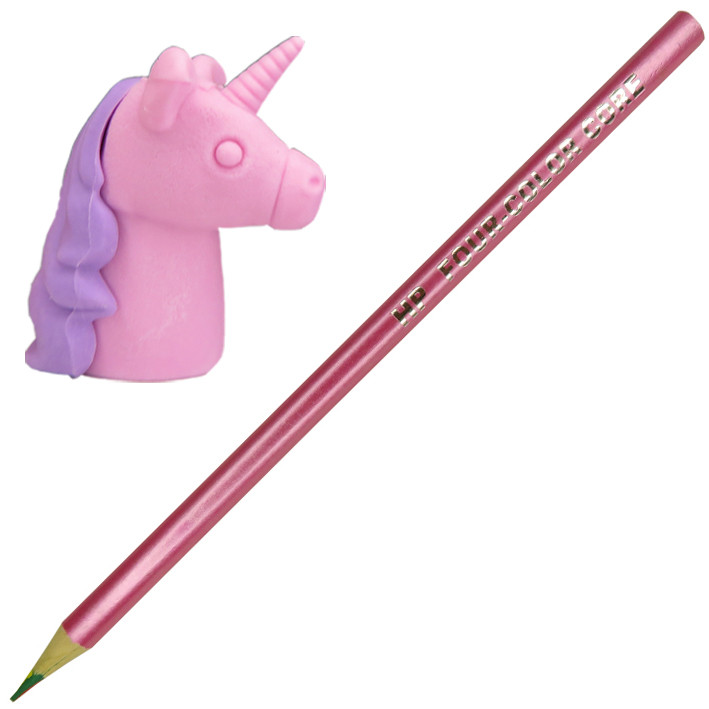 پاک کن مدل سرمدادی اسب تک شاخ یونیکورن به همراه مداد