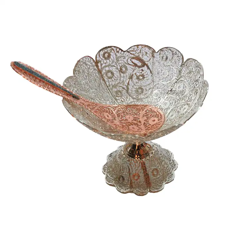 قاشق ملیله کاری مدل فیروزه کوب  کد 909