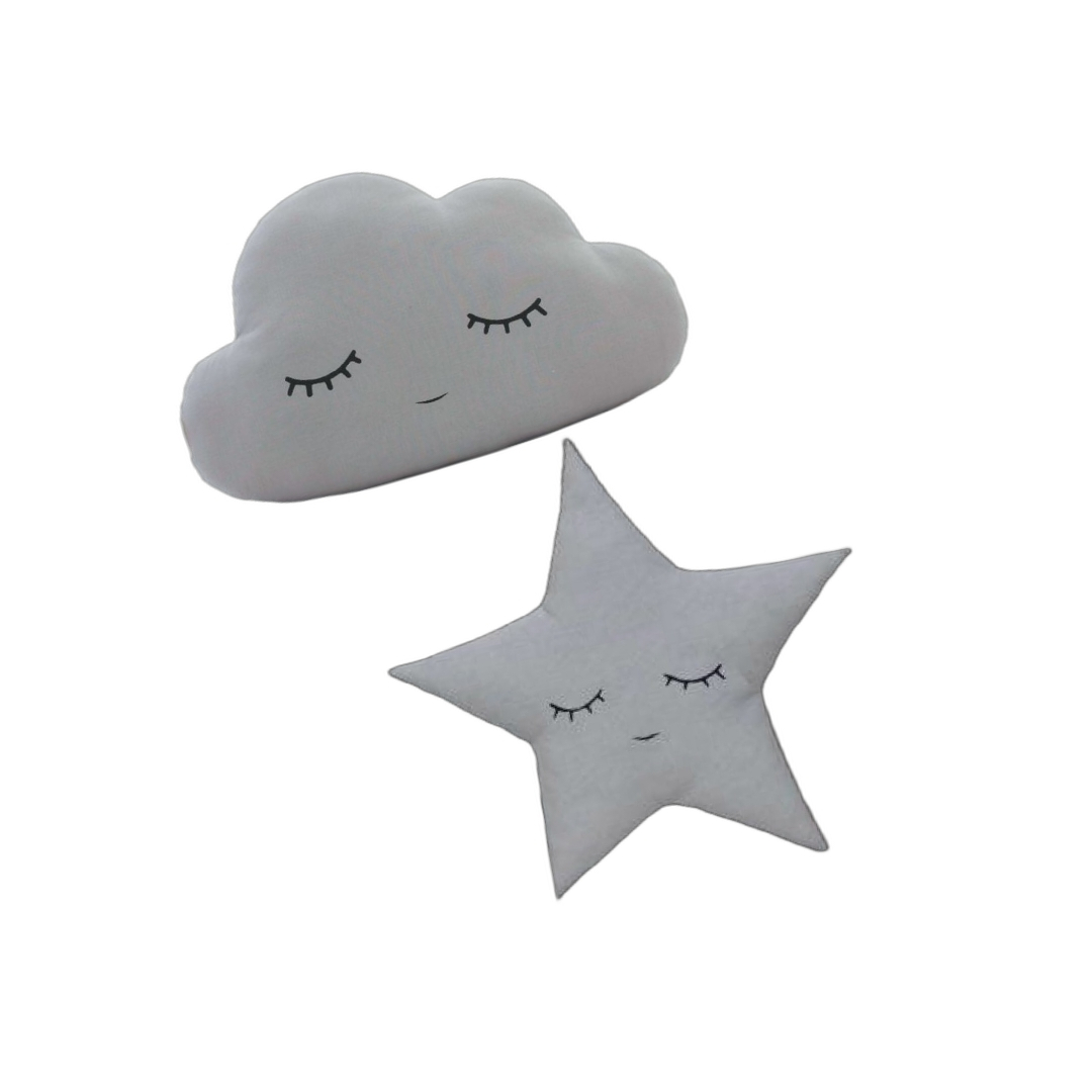 کوسن کودک مدل ابر و ستاره بسته 2 عددی