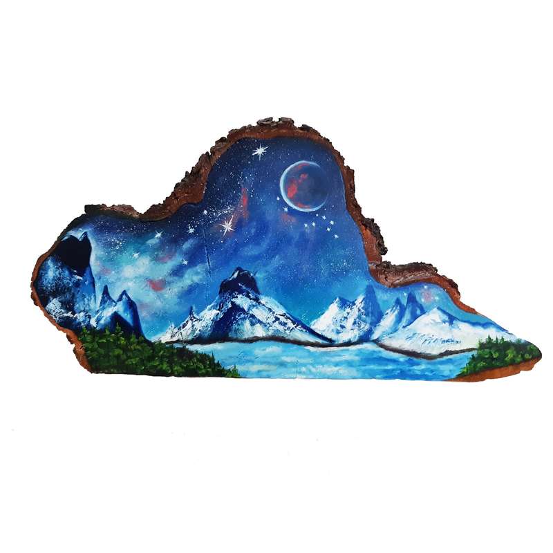 دیوار کوب چوبی مدل آسمان