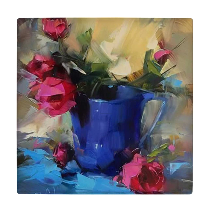  زیر لیوانی طرح نقاشی گل رز کد    4056557_2663