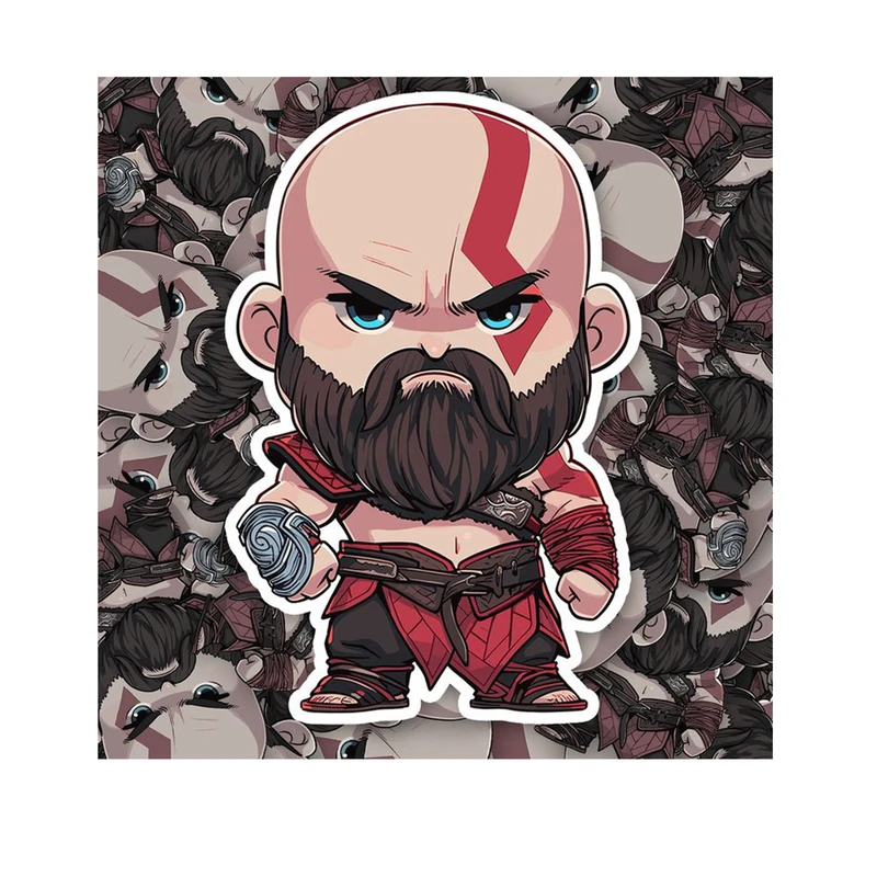 استیکر لپ تاپ و موبایل مدل بازی طرح خدای جنگ کریتوس god of war Kratos کد 2119
