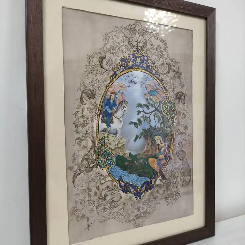 تابلو نقاشی مینیاتور مدل جهان عشق کد 02