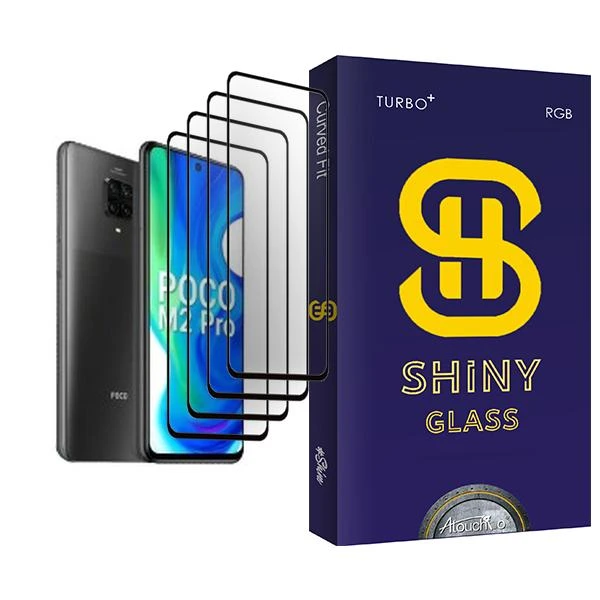 محافظ صفحه نمایش آتوچبو مدل Shiny Glass MIX004 مناسب برای گوشی موبایل شیائومی Poco M2 Pro بسته چهار عددی