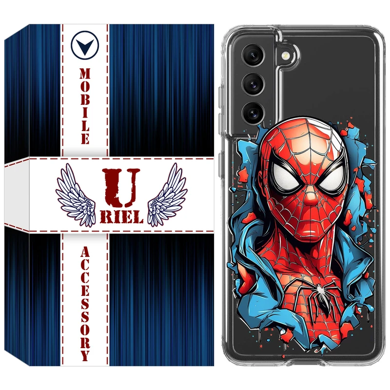 کاور یوریل مدل Clear کد 34 طرح اسپایدرمن مناسب برای گوشی موبایل سامسونگ Galaxy S21 FE