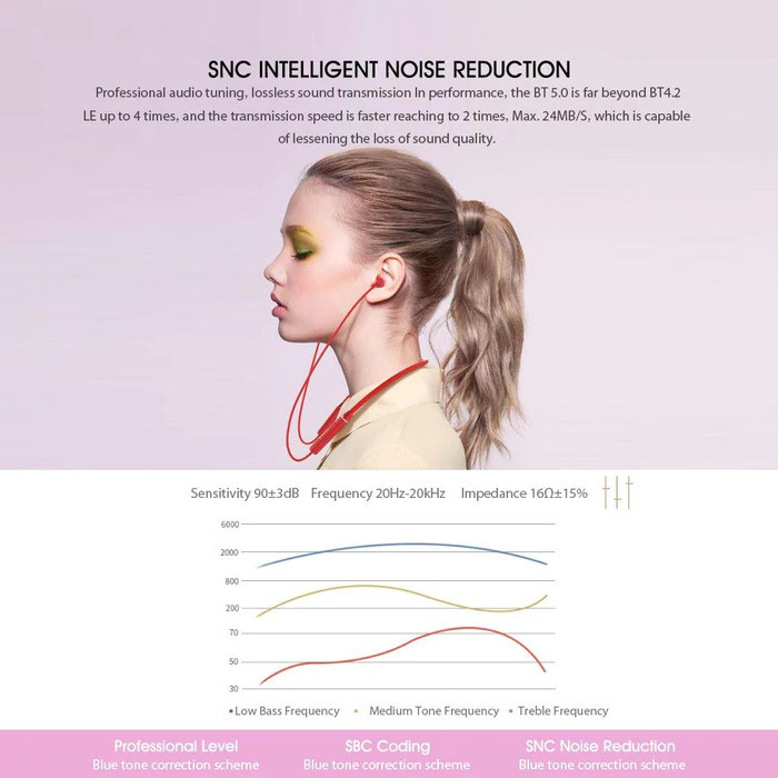 هندزفری بلوتوثی لنوو مدل  Neck Band Earphone-He05 Lite 2022