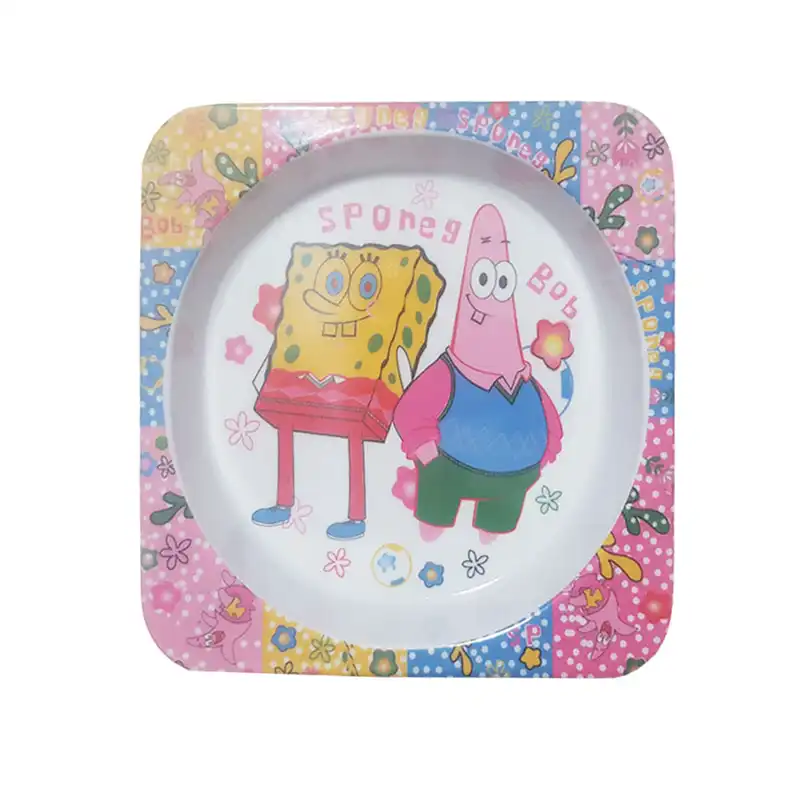 ست بشقاب و کاسه کودک باب اسفنجی مجموعه 2 عددی