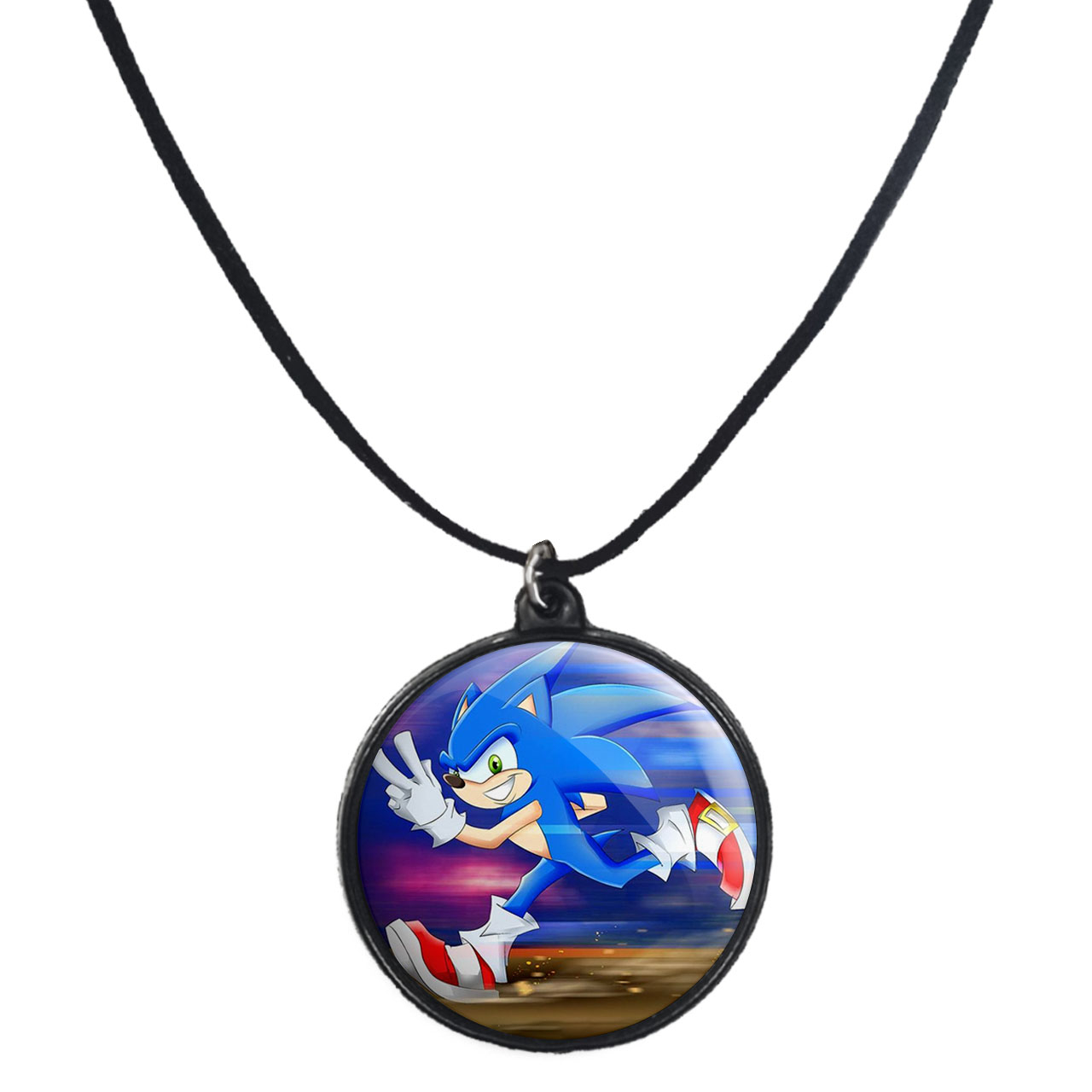 گردنبند پرمانه طرح سونیک کد pmb.14898 مدل دو طرفه