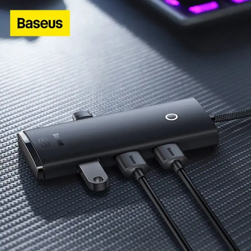 هاب 4 پورت USB -C باسئوس مدل Lite Series - WKQX03040 1m