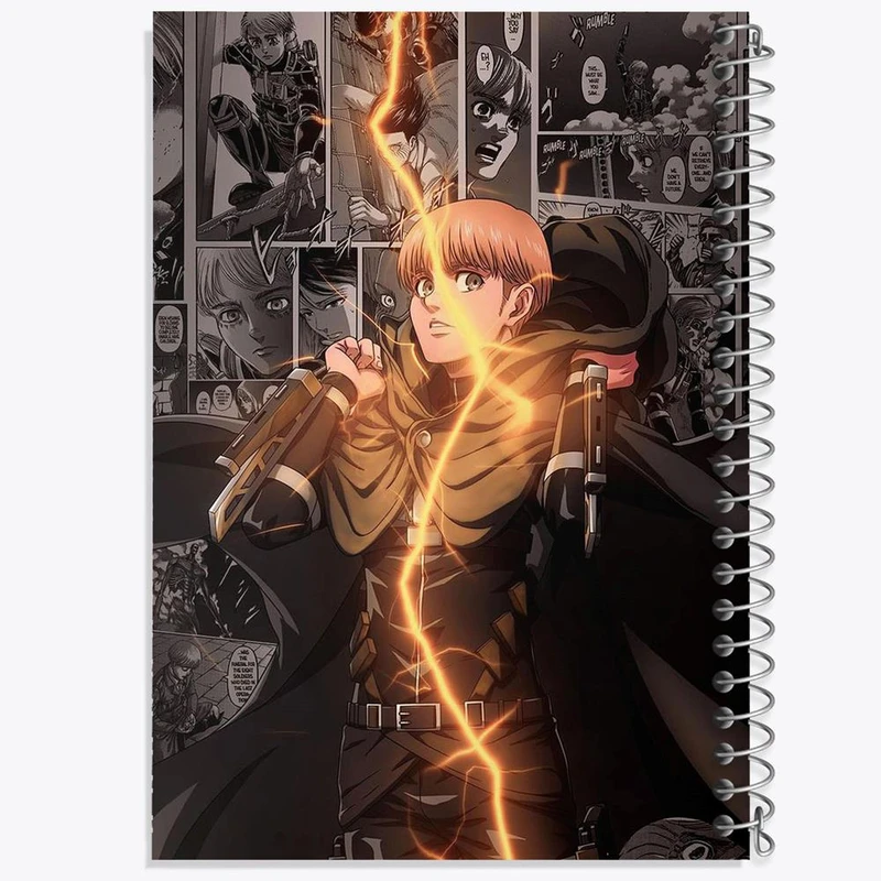 دفتر مشق 50 برگ خندالو مدل آرمین آرلرت انیمه Attack on Titan  کد 10998