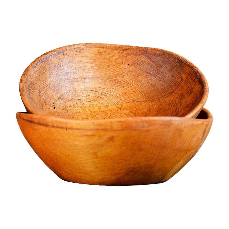 کاسه چوبی مدل روستیک بسته 2 عددی 