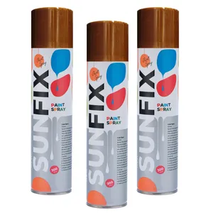  اسپری رنگ قهوه ای براق سانفیکس کد Shine-B-300 حجم 300 میلی لیتر مجموعه 3 عددی
