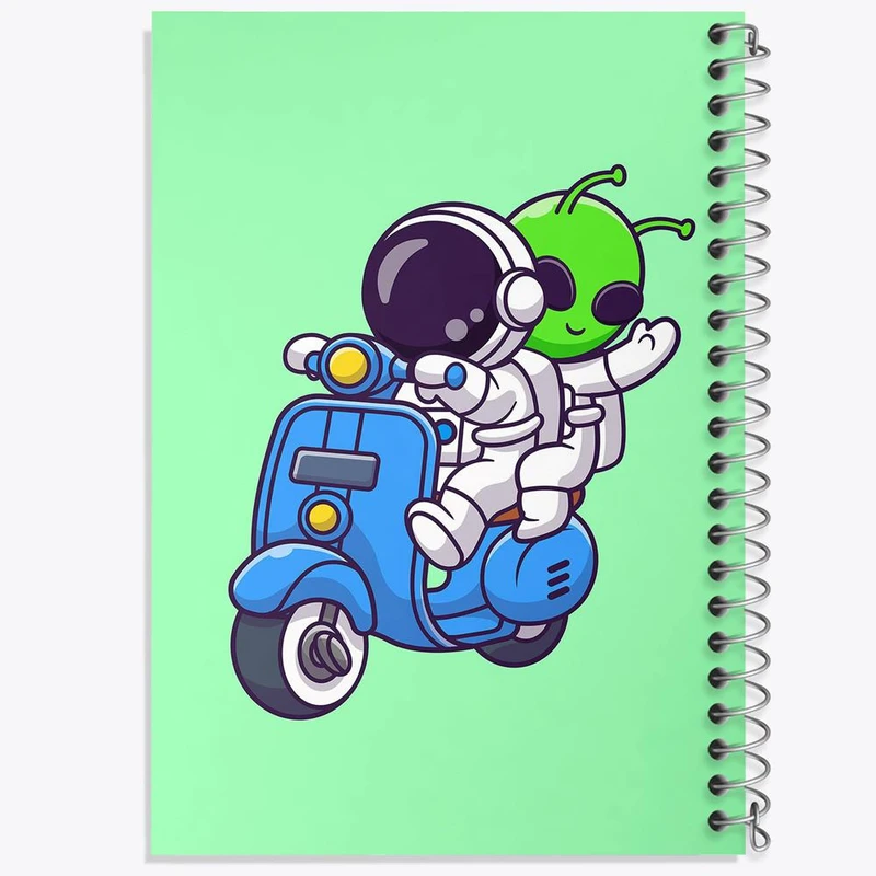 دفتر شطرنجی 50 برگ خندالو طرح فضانورد کد 25062