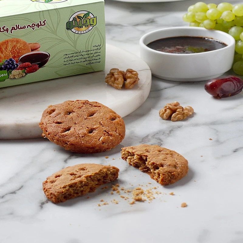 عکس شماره 2 : کلوچه وگان استویا سه شیره وجیتو-۳۰۰ گرم