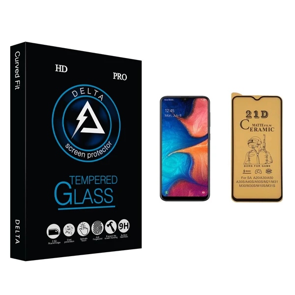 محافظ صفحه نمایش سرامیکی دلتا مدل HD مناسب برای گوشی موبایل سامسونگ Galaxy A20