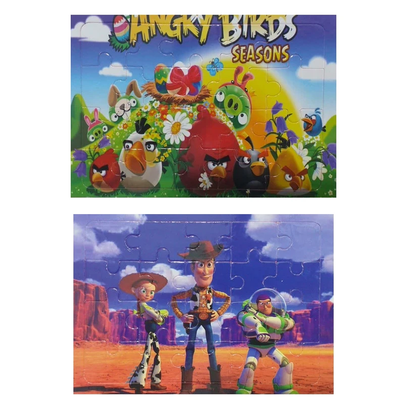 پازل 20 تکه مدل اسباب بازی ها و انگری برد بسته 2 عددی