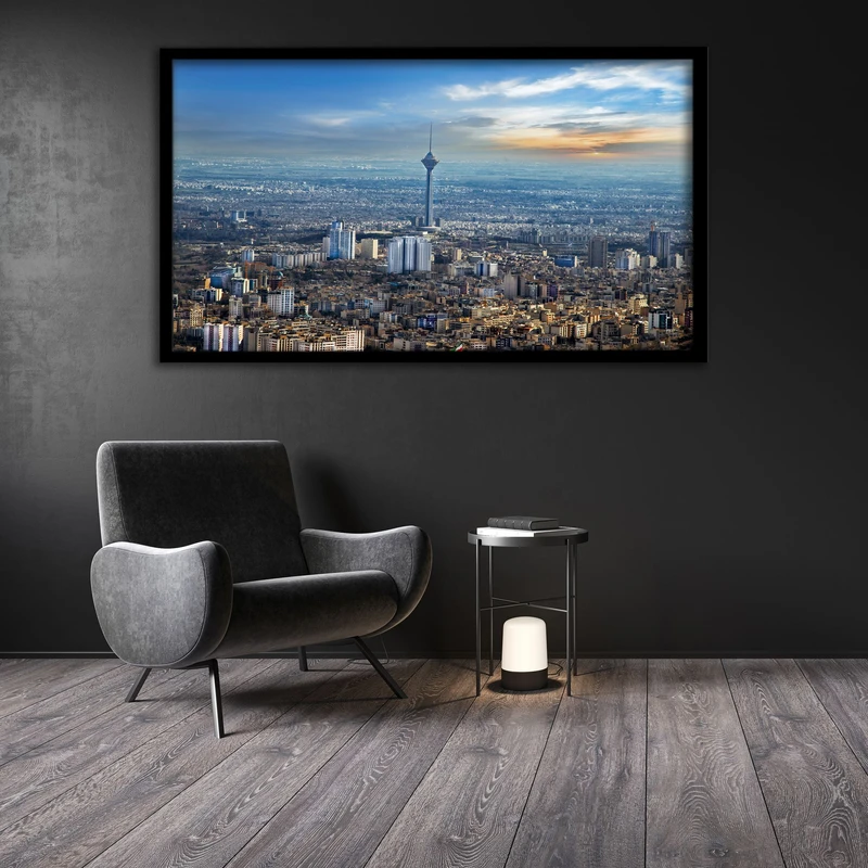 تابلو نوری بکلیت طرح برج میلاد تهران مدل لایت باکسی BACKLIT-B12